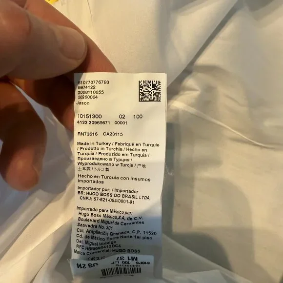 Boss Hugo Boss slim fit stretch dress shirt - size 14.5 - Picture 6 of 6